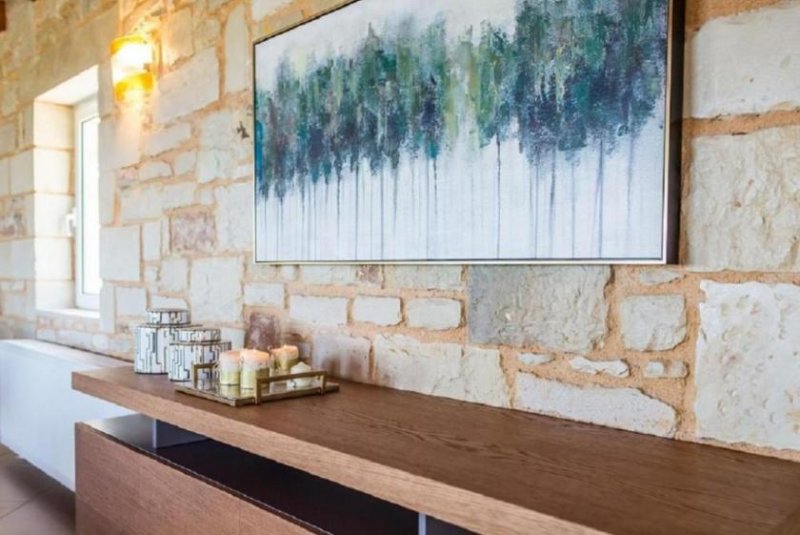 Agia Marina Kreta, Agia Marina: Luxuriöse Steinvilla mit Meer- und Sonnenuntergangsblick zu verkaufen Haus kaufen